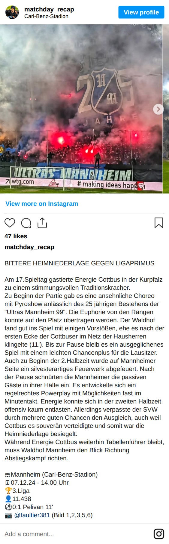 Matchbericht 07.12.2024