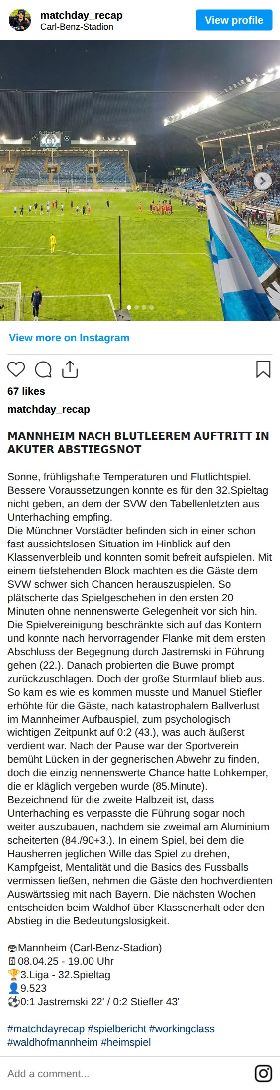 Matchbericht 08.04.2025